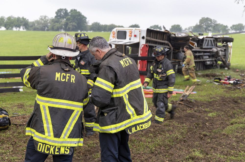 Foto del accidente donde murieron 8 personas de México