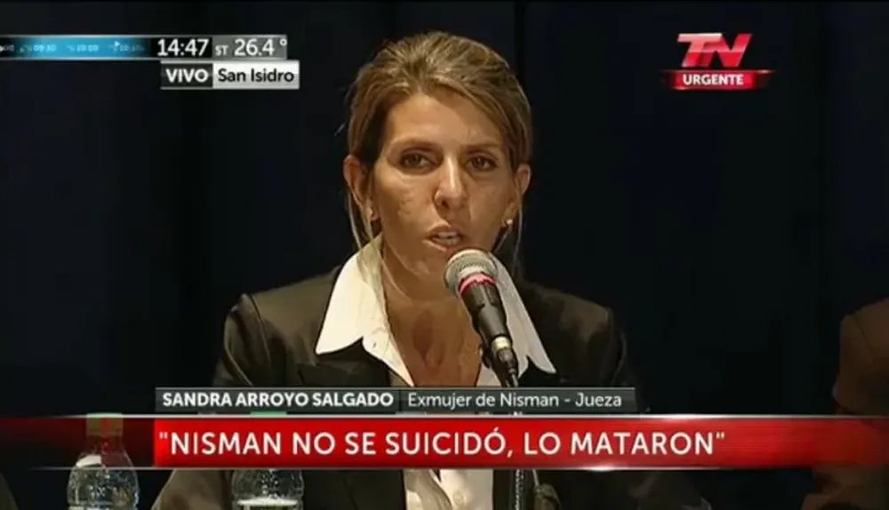 Jueza Sandra Arroyo Salgado, exesposa de Alberto Nisman.