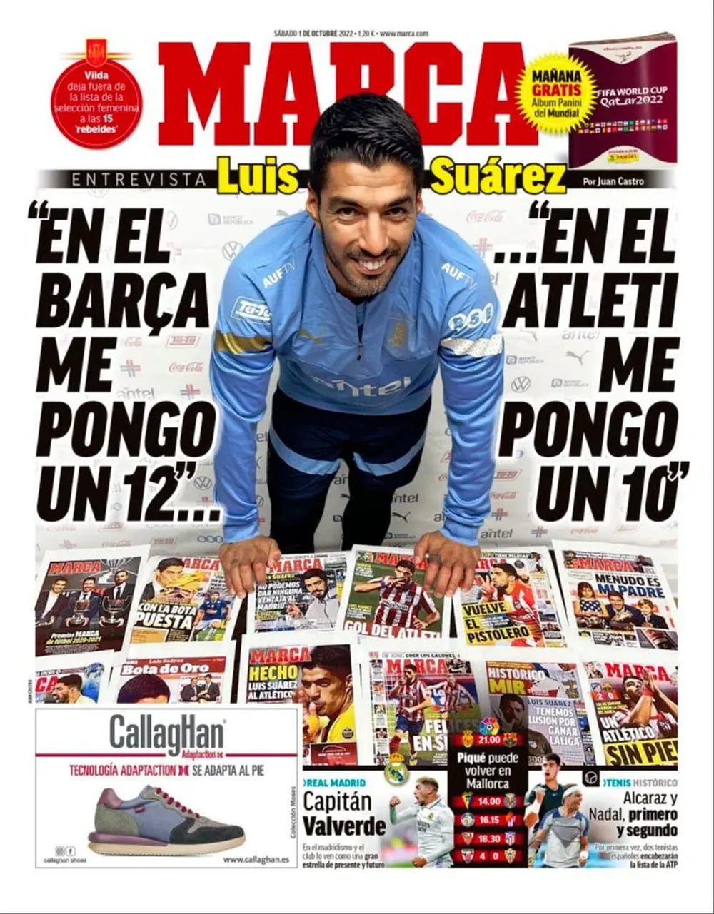 Luis Suárez en una nueva tapa del principal diario deportivo español