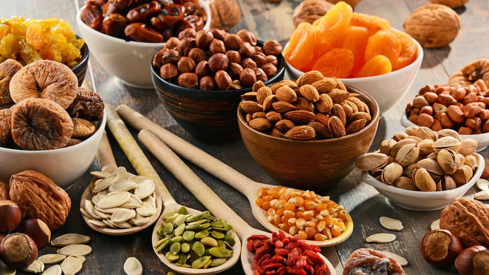 Los frutos secos son una gran fuente de vitamina E.