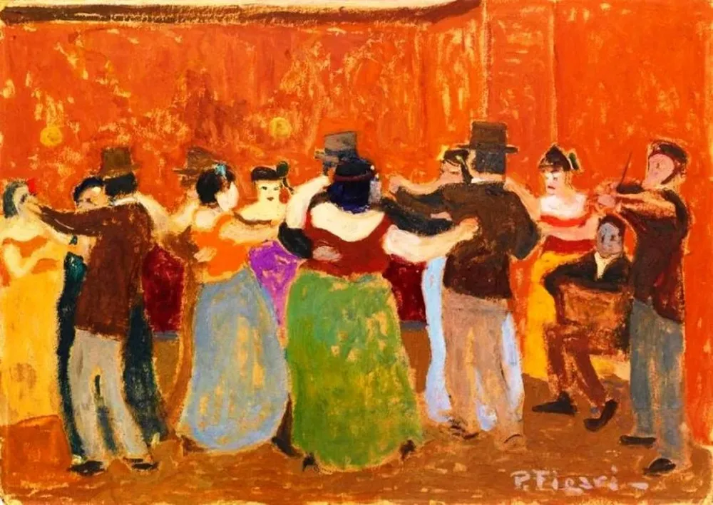 El Tango, Cabaret, pintura de Pedro Figari que ofrecerá Sothebys
