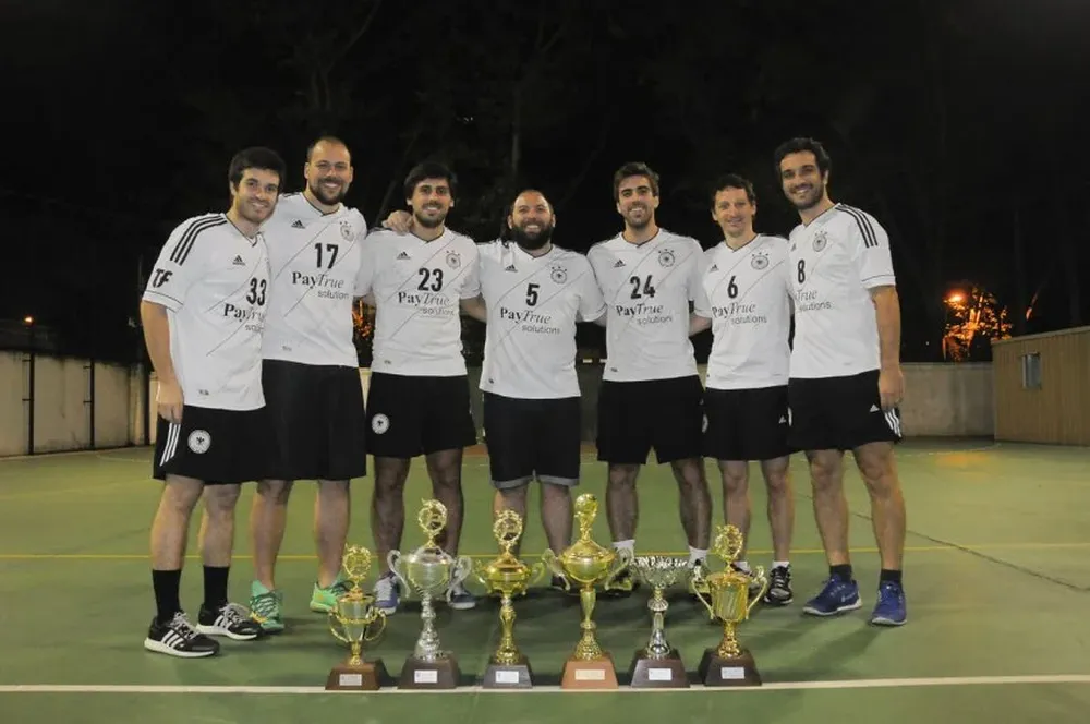 Juan Andrés Sintas, Rodrigo Domínguez, Gabriel Spangenberg, Sebastián Schaffner, Alejandro Velazco, Sebastián Hornos y Gonzalo Gamba de Colegio Alemán