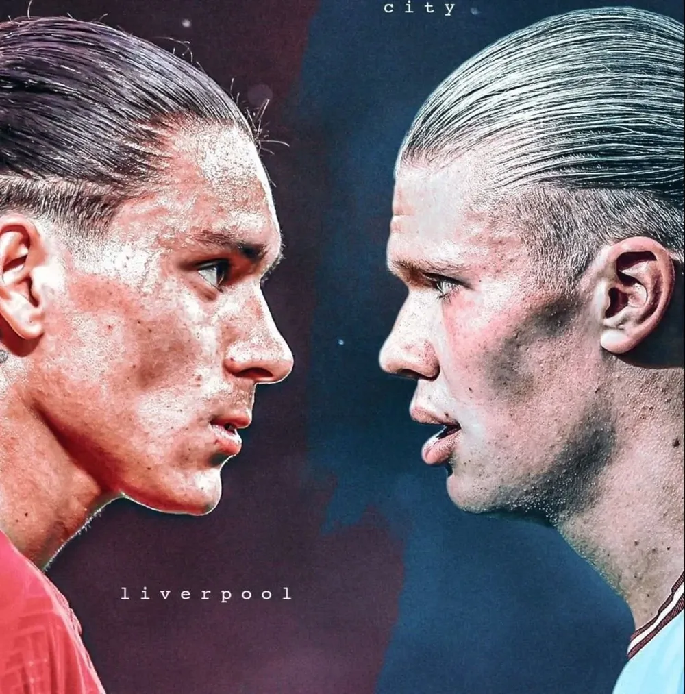 Darwin Núñez y Erling Haaland