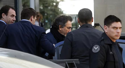 Caso Cuadernos: Ángelo Calcaterra cuando salió de declarar en Comodoro Py.&nbsp;
