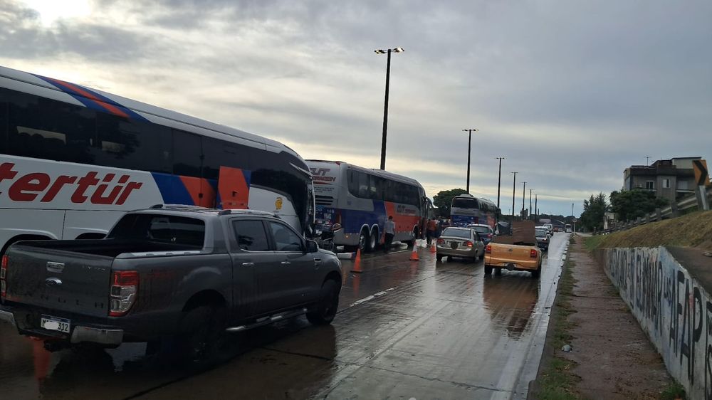 Choque múltiple en los accesos a Montevideo