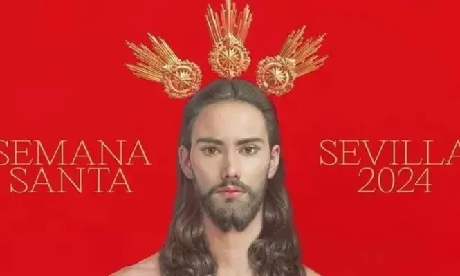 El Cristo presentado para el cartel oficial de la Semana Santa de Sevilla.