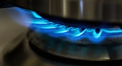 Hornalla de cocina a gas.