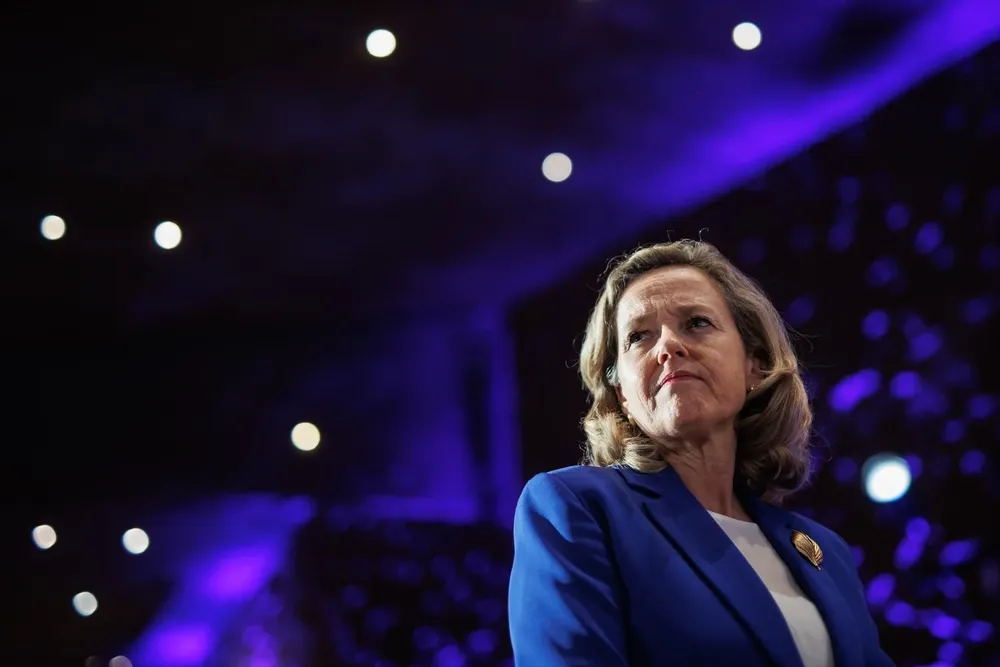 La vicepresidenta primera y Ministra de Economía, Comercio y Empresa, Nadia Calviño.