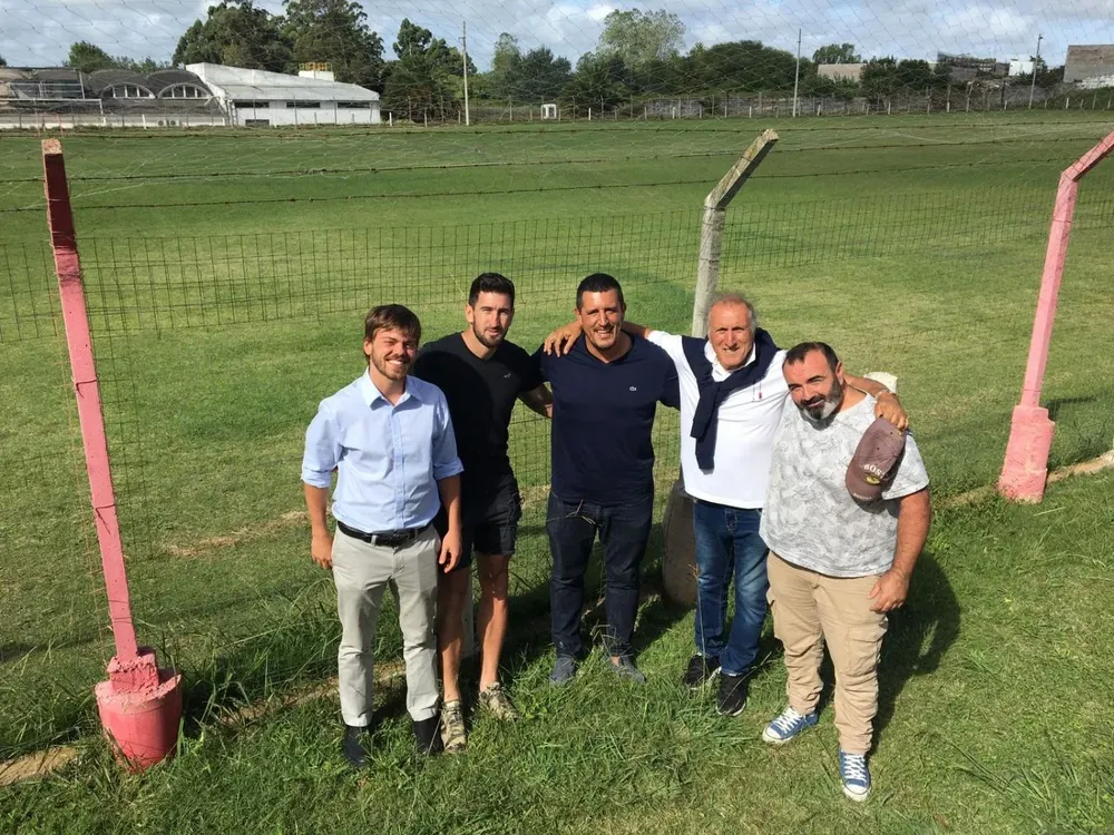 Los socios de la SAD de Colón con Pablo Pereira, el referente en la cancha