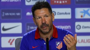 Cholo Simeone en rueda de prensa.