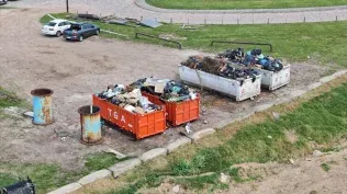 El sitio de acopio de basura en la zona del faro de Punta Carretas