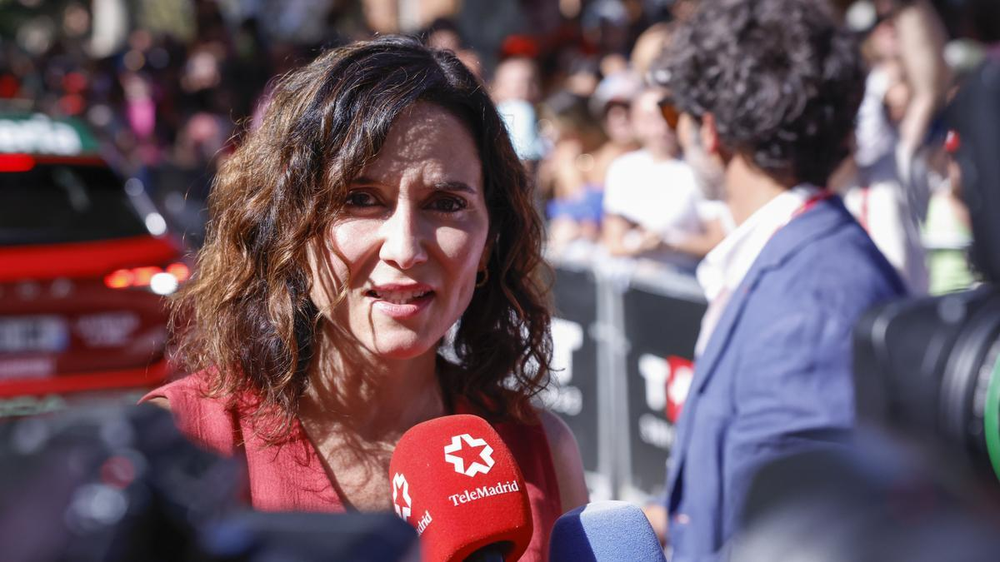Isabel Díaz Ayuso, presidenta de la Comunidad de Madrid tras la suspensión de la Vuelta.