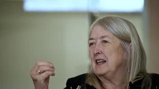 La historiadora Mary Beard durante entrevista para Europa Press por su libro Emperador de Roma, en la Fundación Juan March