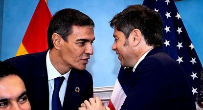 Pedro Sánchez, Axel Kicillof y Zohran Mamdani.