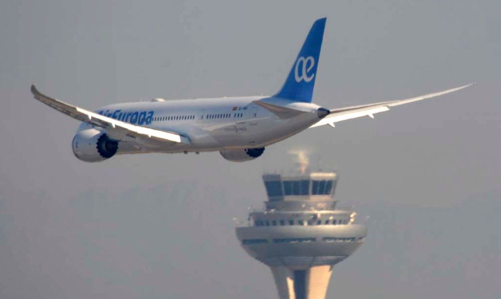 Avión de Air Europa en el aeropuerto de Madrid