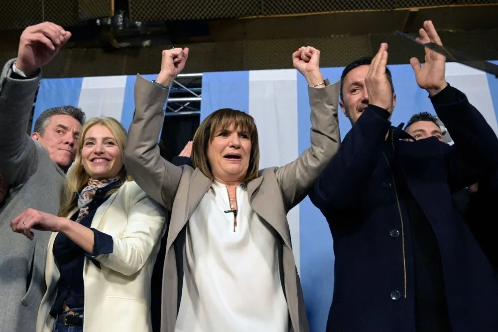 La candidata de Juntos por el Cambio en pleno festejo por el triunfo en las PASO