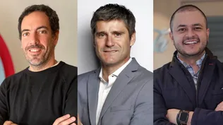 Matías Coudeu de PedidosYa, Cristian Giralt de Exacta Digital Media Research y Juan Jiménez de Coca-Cola.