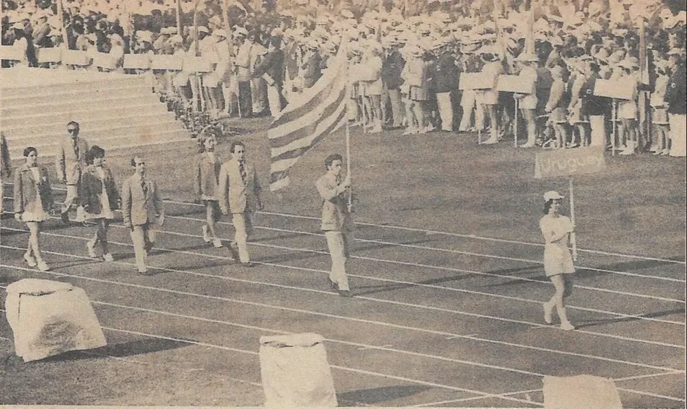 Desfile inaugural, la delegación de Uruguay en los Juegos Olímpicos de 1972