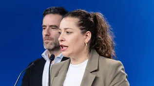 El vicesecretario de Cultura y portavoz del PP, Borja Sémper y la diputada del PP Esther Muñoz.