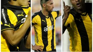 Sebastián Píriz, Jonathan Urretaviscaya y Marcelo Zalayeta