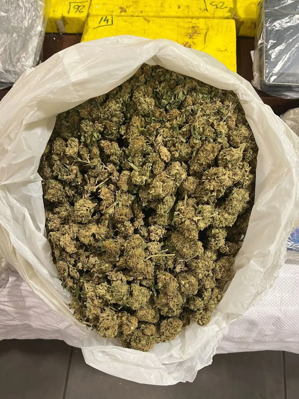 Parte de lo incautado