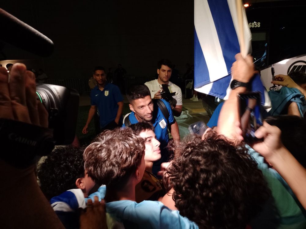 Llegada de la selección uruguaya a Miami