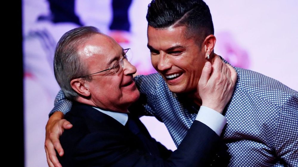 Cristiano Ronaldo con Florentino.