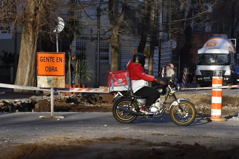 Obras en la avenida 21 de Setiembre. (Archivo)