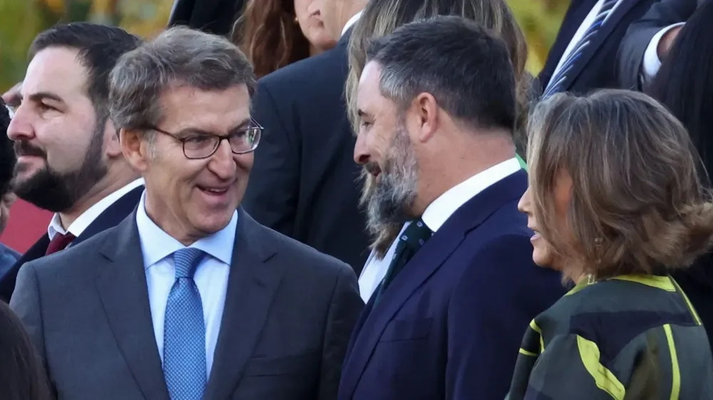 Alberto Núñez Feijóo y Santiago Abascal