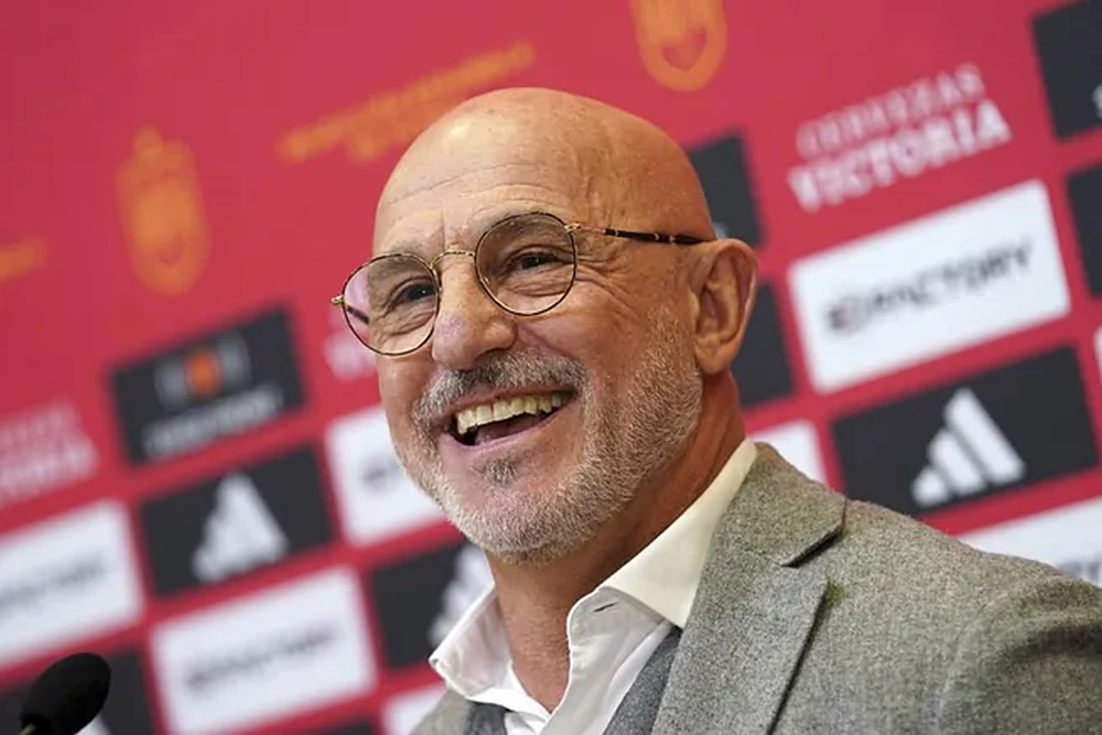 Luis de la Fuente en rueda de prensa.