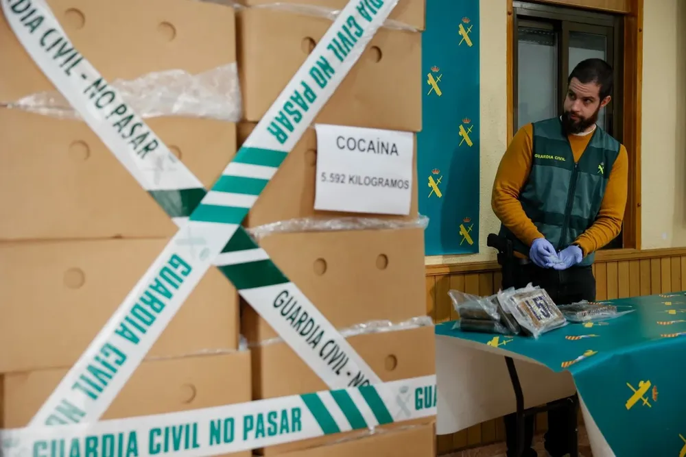 La Guardia Civil española confiscó más de 5.000 kilos de cocaína (foto archivo)