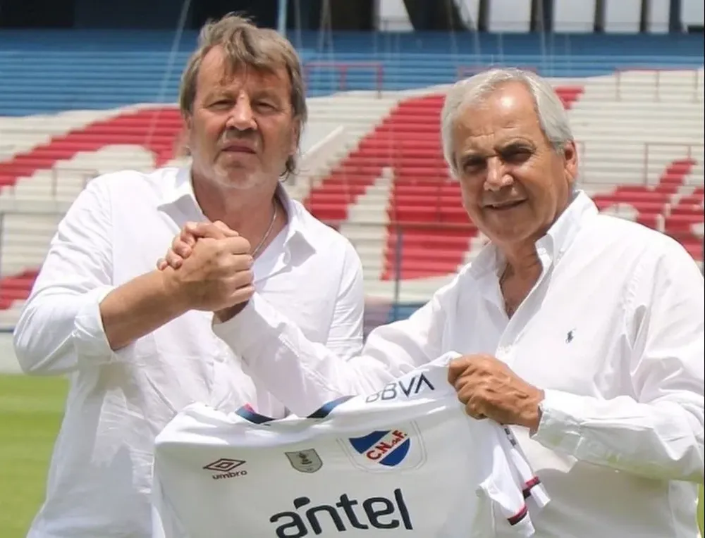 Zielinski y Fuentes el día de la llegada del argentino