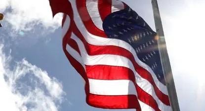 La bandera de Estados Unidos en Daytona Beach, Florida