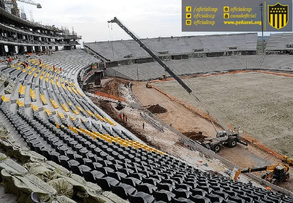 Las primeras butacas en el estadio de Peñarol