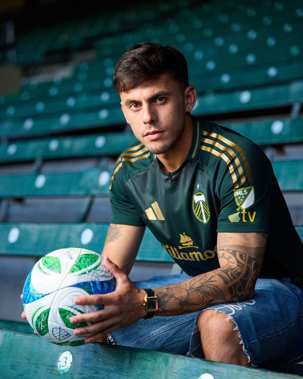Felipe Carballo con su nuevo club, Portland Timbers, de la MLS de Estados Unidos