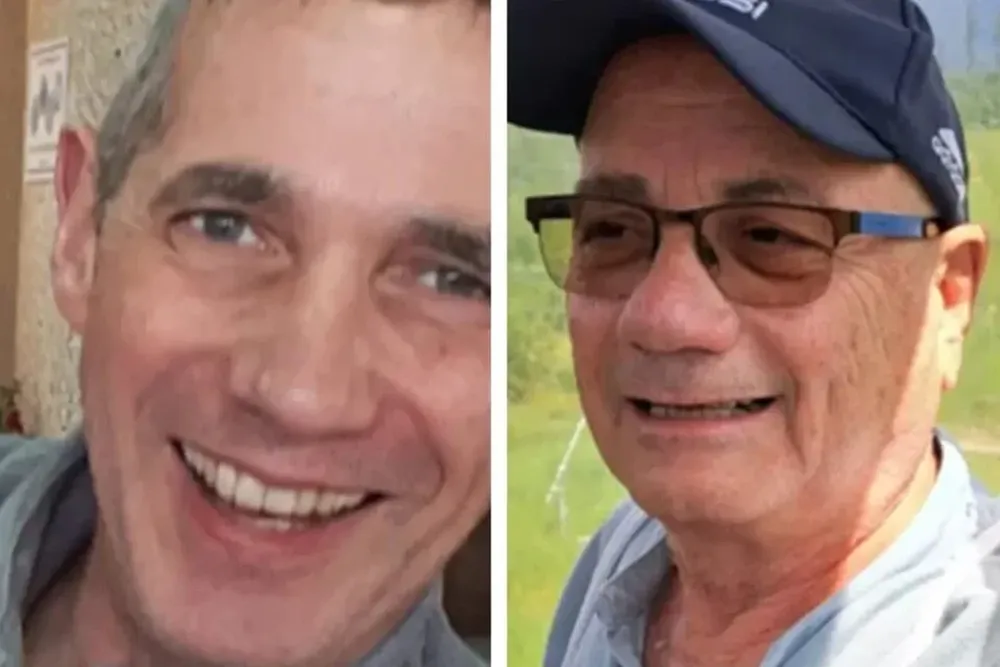 Fernando Marman y Luis Har, los dos rehenes argentinos de Hamas liberados en Rafa.