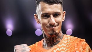 Cristopher Fiermarín en la selección uruguaya ante Corea del Sur