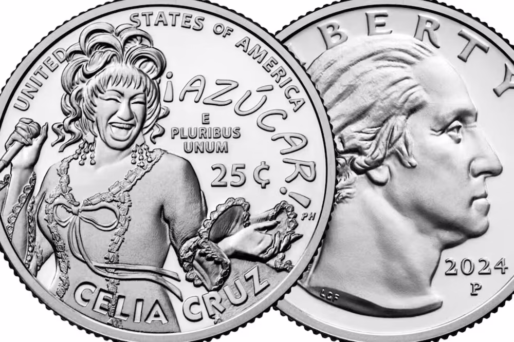 La moneda de la cantante Celia Cruz, es una de las más populares entre los coleccionistas.