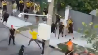 Incidentes entre hinchas de Peñarol y Colo Colo&nbsp;