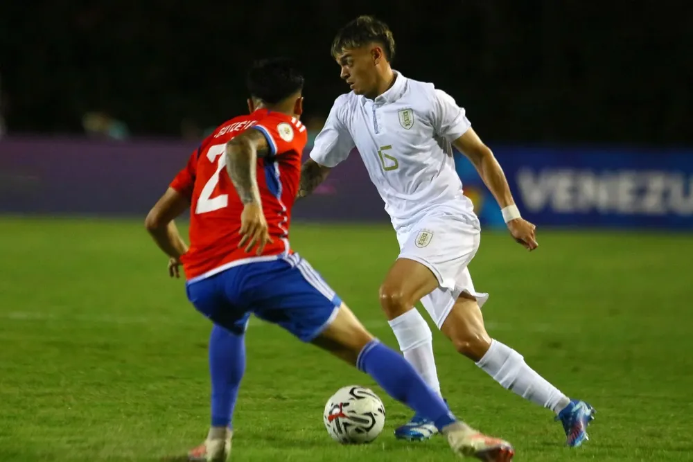 Valentín Rodríguez en el Preolímpico ante Chile