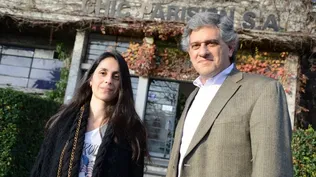 Victoria Martínez y Gustavo Ferber en las oficinas de la empresa