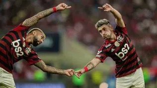 Giorgian De Arrascaeta y Gabigol, figuras de Flamengo
