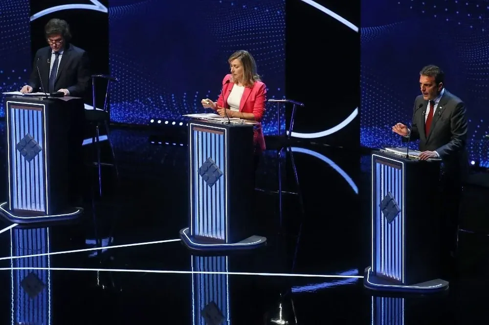 Los candidatos a presidente en la Facultad de Derecho de la UBA.