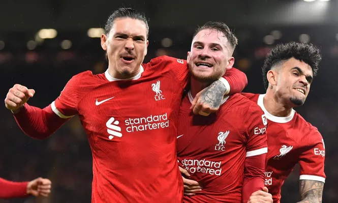 Darwin Núñez, Alexis Mac Allister y Luis Díaz, un triplete sudamericano de gran temporada en Liverpool