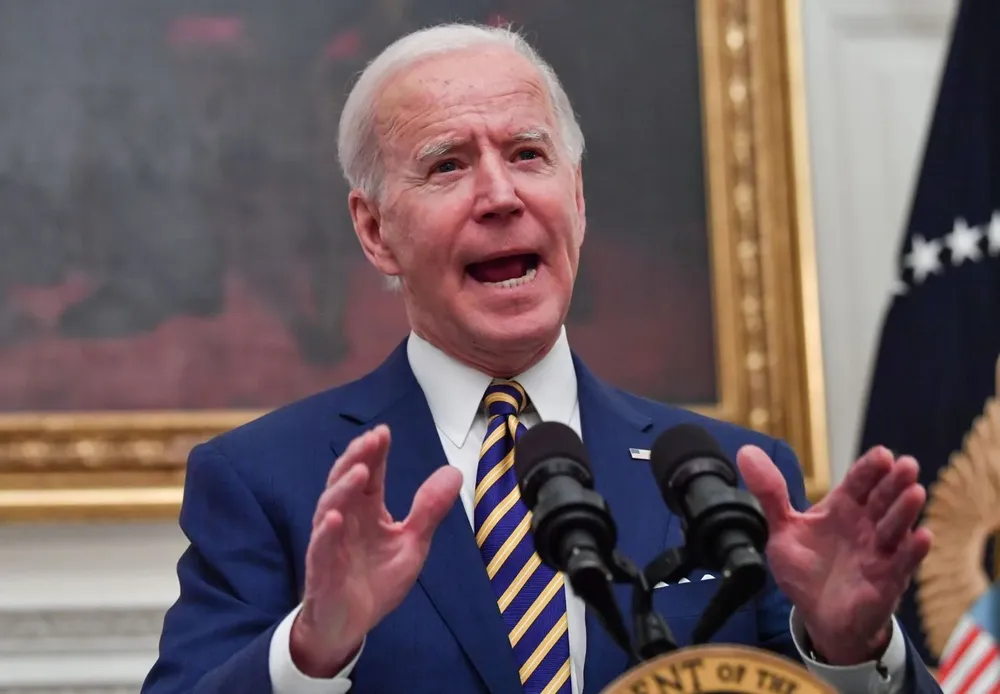 Joe Biden durante un discurso en la Casa Blanca (Washington)