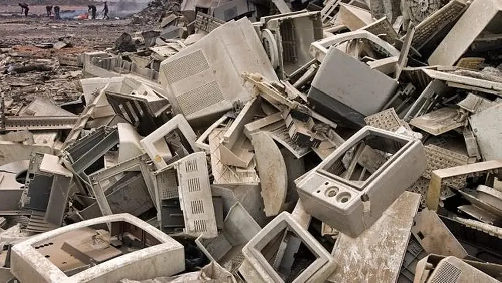 Un tiradero de desechos electrónicos