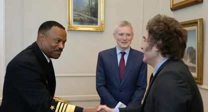 El almirante Alvin Holsey, jefe del Comando Sur de EEUU, se reunió con Javier Milei en la Casa Rosada.