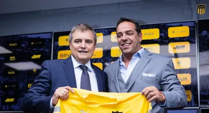 Diego Aguirre e Ignacio Ruglio en Peñarol
