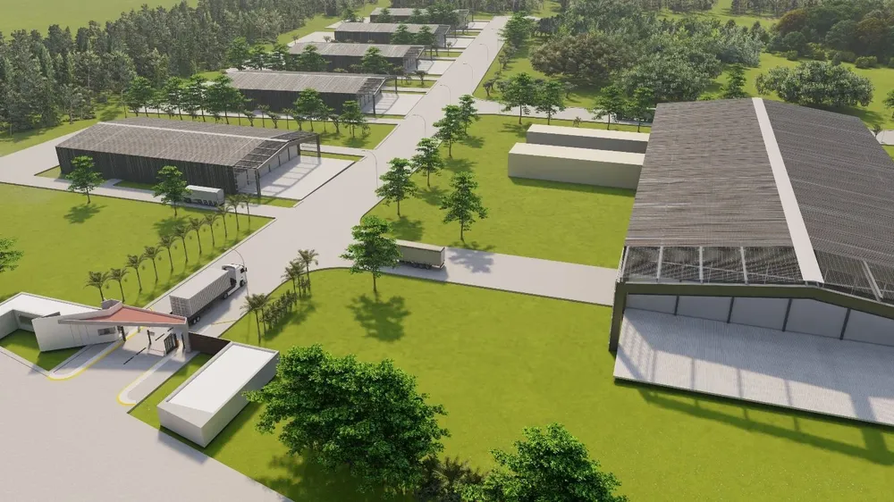 Render del proyecto del Parque Industrial Algorta.