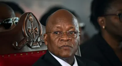 John Magufuli durante una ceremonia en Tanzania